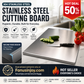 🎁מומלץ על ידי שפים – 50% הנחה！👩‍🍳🔪קרש חיתוך מנירוסטה 304, כלי בישול חובה！🥩🥦בטוח יותר, נקי יותר ונוח יותר!💥