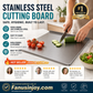 🎁מומלץ על ידי שפים – 50% הנחה！👩‍🍳🔪קרש חיתוך מנירוסטה 304, כלי בישול חובה！🥩🥦בטוח יותר, נקי יותר ונוח יותר!💥