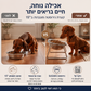 🐶 קערת האכלה מוגבהת – 15°, נירוסטה 304, מפחיתה הקאות וכאבי צוואר! 🦴✨