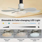 ⏳מבצע יום אחרון LED SmartBreez™ 40W – 20.5 אינץ', שקט במיוחד עם שלט רחוק 🎯 | E27 + מתאם B22 חינם 🔌 | לחדר שינה 😴, מטבח 👩‍🍳 ומוסך 🛠️ – מוכן לשימוש בבריטניה!