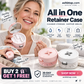 🦷🧳 All-in-One Retainer Storage Case — Soaking Compartment, Built-in Mirror & Cleaning Tools