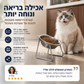 🐶 קערת האכלה מוגבהת – 15°, נירוסטה 304, מפחיתה הקאות וכאבי צוואר! 🦴✨