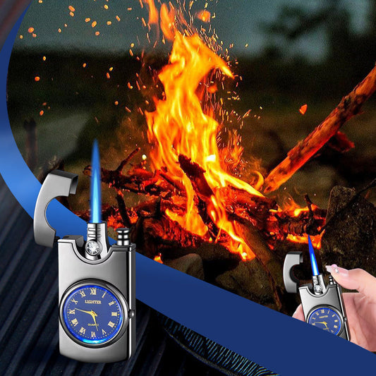 מצית מתכת אטום לרוח מתנפחת עם חוגה