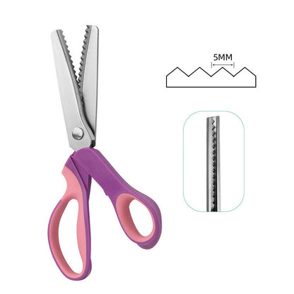 ✂️ מספריים רב-תכליתיים עם שיניים משוננים – חיתוך זיגזג לבד, נייר ועור