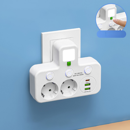 ⏰ מפצל חשמל חכם עם יציאות USB