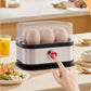 🍳 מאדה ביצים רב‑תכליתי – 200W, אידוי מהיר, מכסה שקוף. מושלם לבקרים עמוסים! ✨💨
