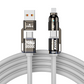 🔌 כבל טעינה מהירה 4-ב-1 עוצמתי, 240W PD רב-חיבור, USB-A/USB-C ל-Type-C/Lightning, כבל טעינה מהירה אוניברסלי לטלפונים ולפטופים