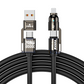 🔌 כבל טעינה מהירה 4-ב-1 עוצמתי, 240W PD רב-חיבור, USB-A/USB-C ל-Type-C/Lightning, כבל טעינה מהירה אוניברסלי לטלפונים ולפטופים