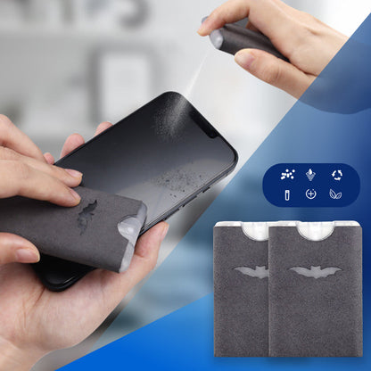 📱 50% הנחה לזמן מוגבל! 🧴 מנקה מסכים 2 ב-1 עם מטלית מיקרופייבר – ריסוס וניגוב ללא שאריות 🧽