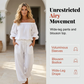 סט קז'ואל לנשים בצבע אחיד