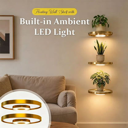 💡קנה יותר חסוך יותר🏠 מדף קיר צף עם תאורת LED אווירתית מובנית✨