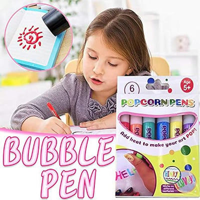 🎁 עטים ציור פופקורן בועות ליצירה עצמאית