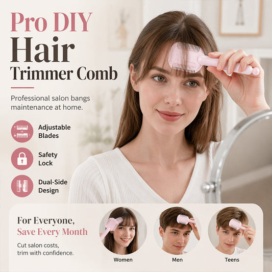 💇מסרק מספריים מתכוונן לדילול שיער DIY, כלי עיצוב שיער ביתי בטוח דו-צדדי