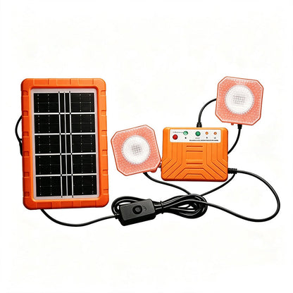 ☀️ 50% הנחה עכשיו! מערכת סולארית ניידת עם 2 נורות LED