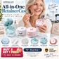 🦷🧳 All-in-One Retainer Storage Case — Soaking Compartment, Built-in Mirror & Cleaning Tools